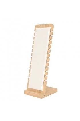 Support de collier en bambou, organisateur portatif de conseil de présentoir de collier détachable pour le hall dexposition