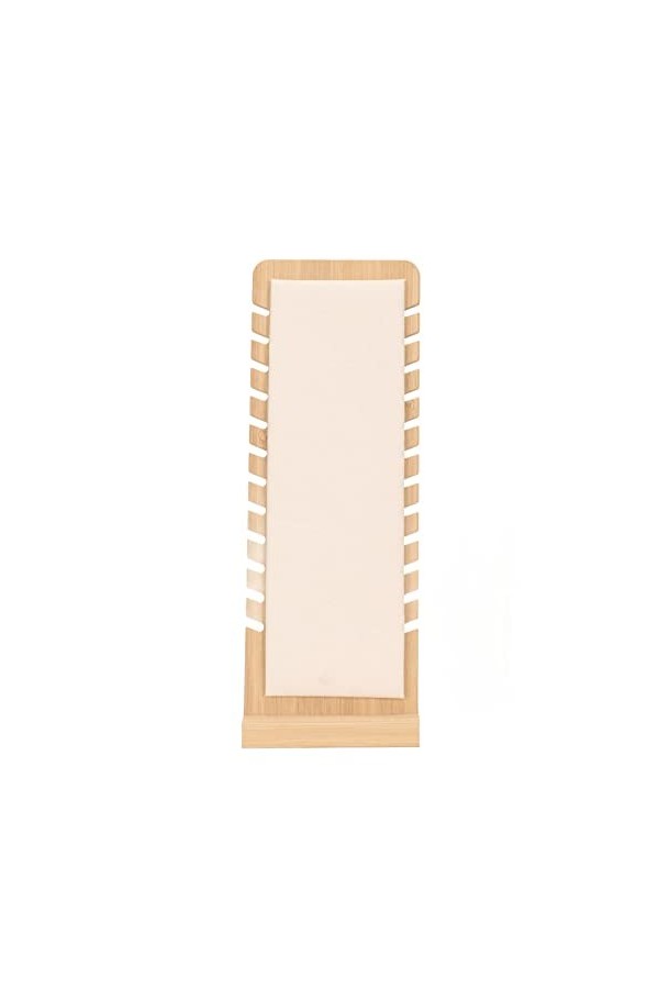 Présentoir de Collier en Bambou, présentoir de Collier Professionnel Portable Beige Organisateur détachable pour Bracelet pou