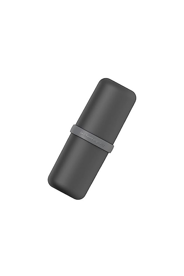 FIOERDTUIE Ensemble de gobelets de lavage de voyage porte-brosse à dents étui de salle de bain utilisation quotidienne, Noir