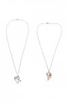 CLISPEED Correspondant À Colier Homme Colliers de Couples 2Pcs en Acier Coeur Collier de Couple Correspondant pour Lui Et Son