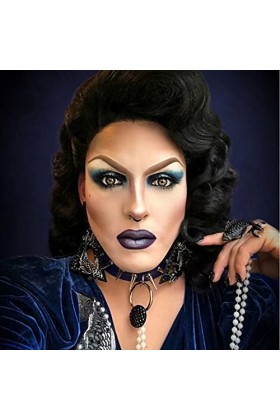 Wambere Collier gothique pour femme, style punk, chaîne clavicule, sexy, jupe, ceinture, anneau torique, rivet, collier régla