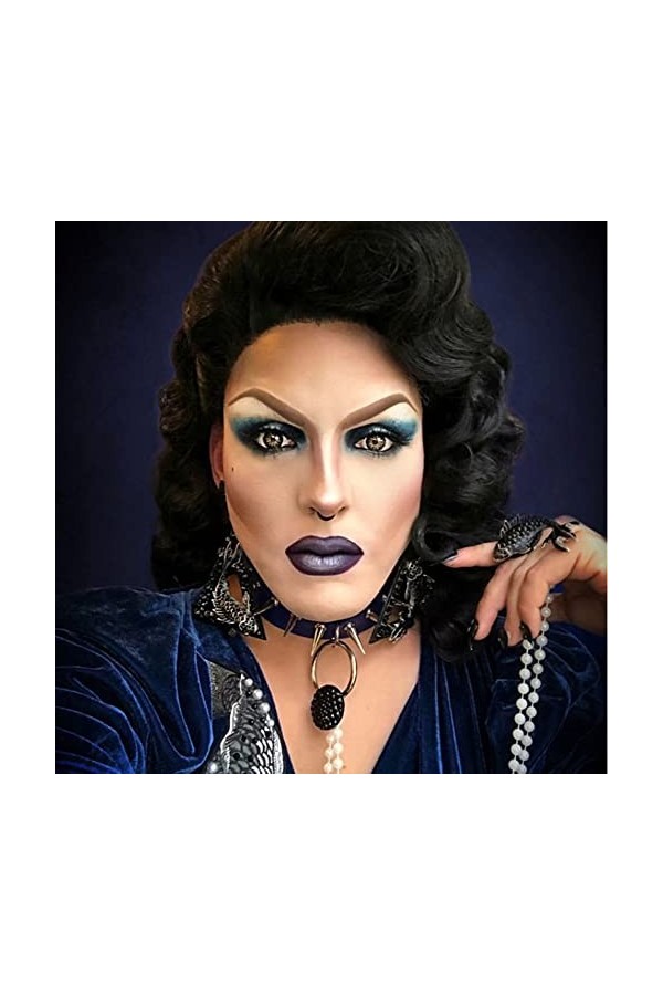 Wambere Collier gothique pour femme, style punk, chaîne clavicule, sexy, jupe, ceinture, anneau torique, rivet, collier régla