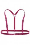 Corset punk taille près beau dos poitrine sangle bretelles mode porter porter corps harnais laçage sexy bretelles ceinture, R