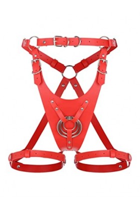 JanJean Femme String En Similicuir Ceinture Harnais Sexy String Chaîne De Taille Sexy Sous Vêtement Harnais De Corps Accessoi