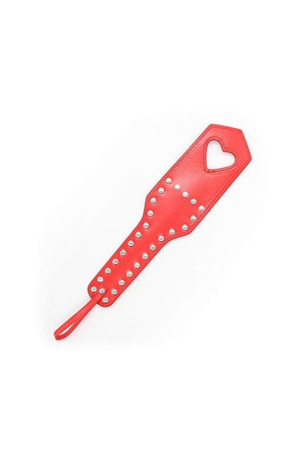 chenyesun Cuir Artificiel PU Fouet Sport Cuir Fessée Fouet Amusant Sports d’équitation Rouge 