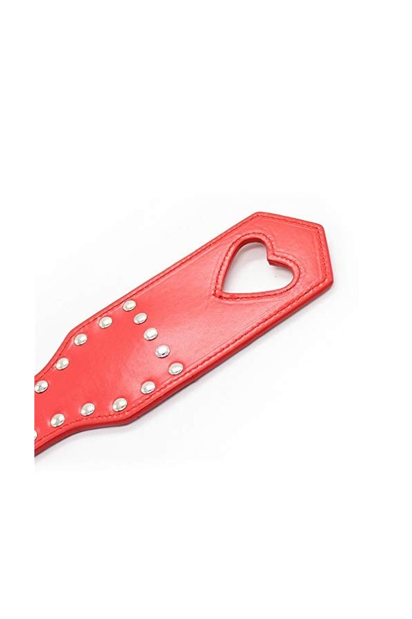 chenyesun Cuir Artificiel PU Fouet Sport Cuir Fessée Fouet Amusant Sports d’équitation Rouge 