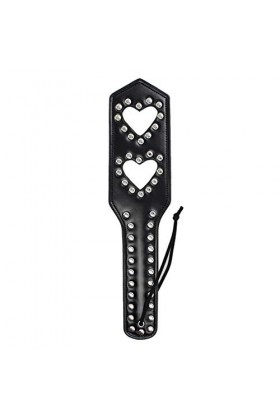 chenyesun Fouet à Cheval en Forme de Cœur de Rivet PU Cuir Fouet Fouet en Cuir de Sport Fessée Amusante Sports d’Equitation