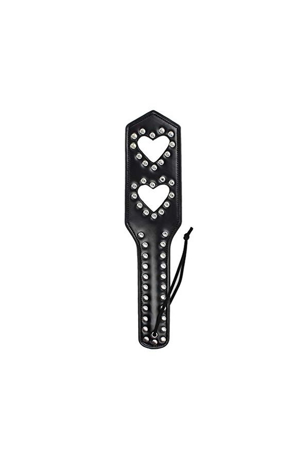 chenyesun Fouet à Cheval en Forme de Cœur de Rivet PU Cuir Fouet Fouet en Cuir de Sport Fessée Amusante Sports d’Equitation