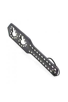 chenyesun Fouet à Cheval en Forme de Cœur de Rivet PU Cuir Fouet Fouet en Cuir de Sport Fessée Amusante Sports d’Equitation