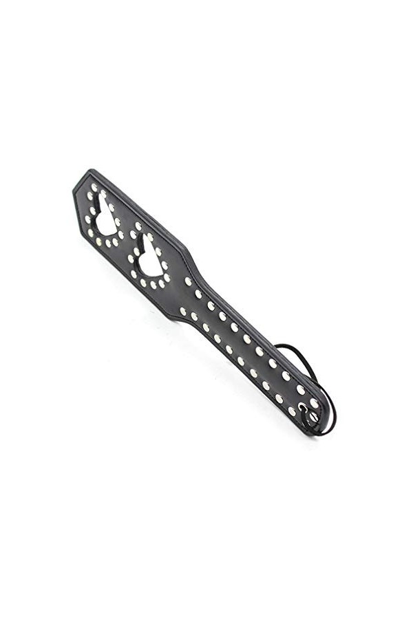 chenyesun Fouet à Cheval en Forme de Cœur de Rivet PU Cuir Fouet Fouet en Cuir de Sport Fessée Amusante Sports d’Equitation