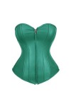 Corset sexy pour femme - Corset gothique en cuir - Lingerie grande taille - Rouge - XL