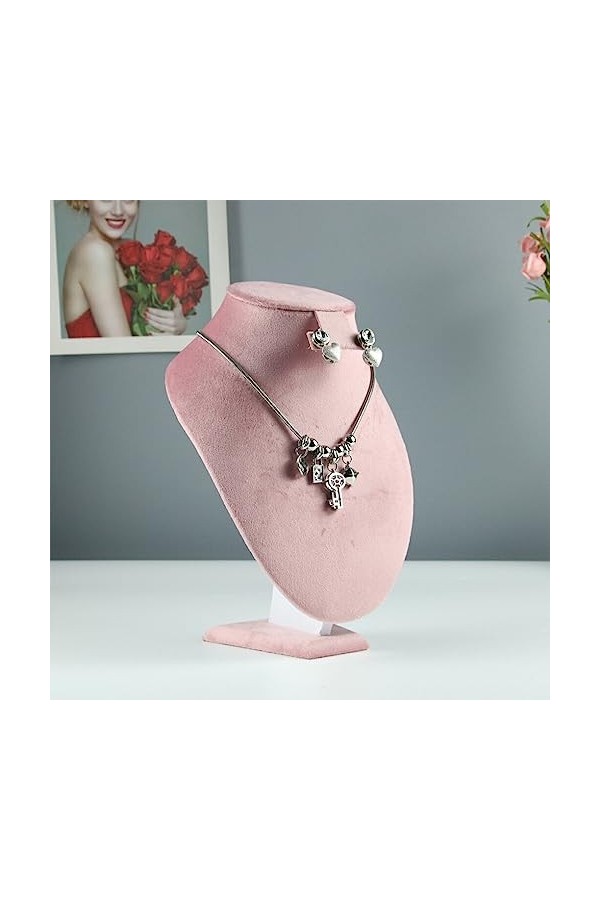 rongweiwang Bijoux présentoir velours collier Bracelet tour de cou support boucle doreille stockage organisateur mise en pag