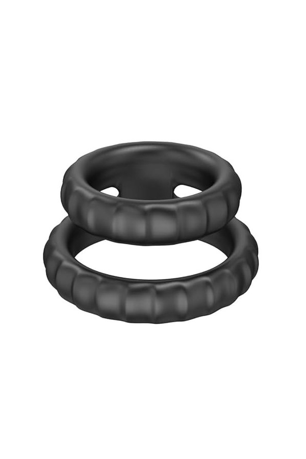 Anneau de protection pour hommes anneau de maintien en silicone en forme de Y Anneau multifonctionnel en silicone noir-D96