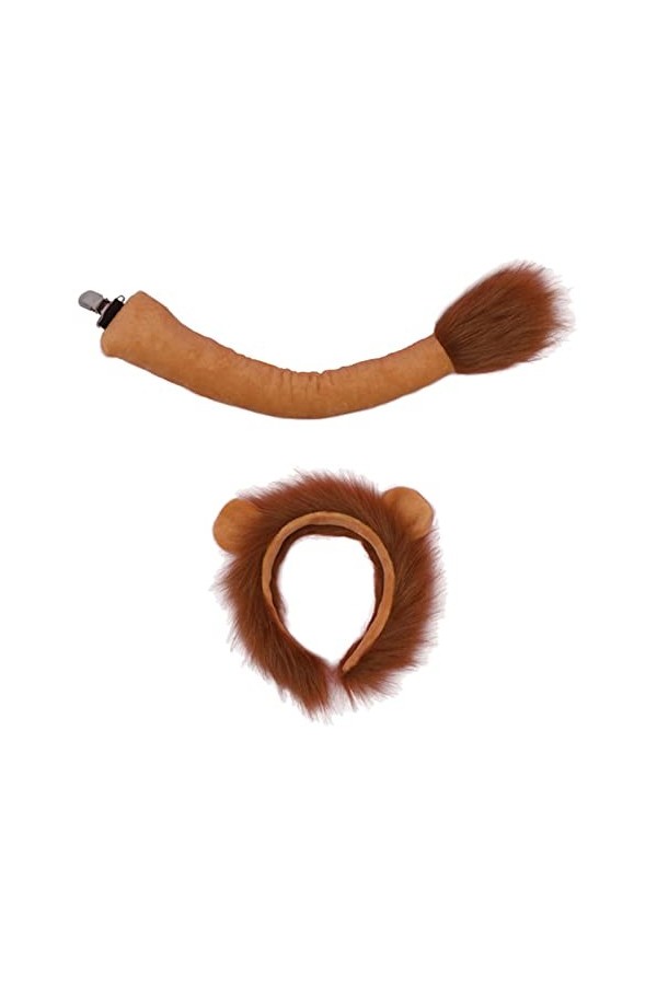 rockible Ensemble de Costumes En Peluche avec Oreilles de Queue Déguisements Jungle pour Scène de Carnaval