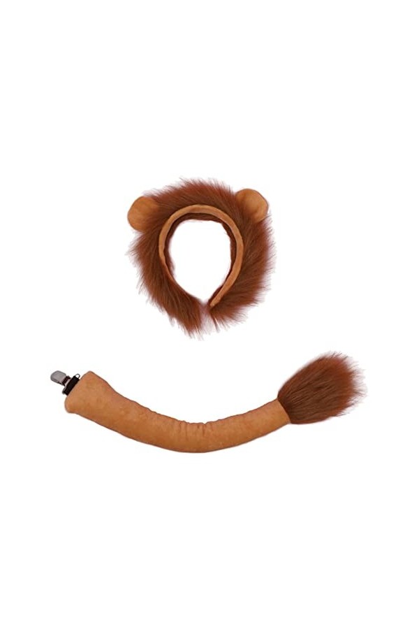 rockible Ensemble de Costumes En Peluche avec Oreilles de Queue Déguisements Jungle pour Scène de Carnaval