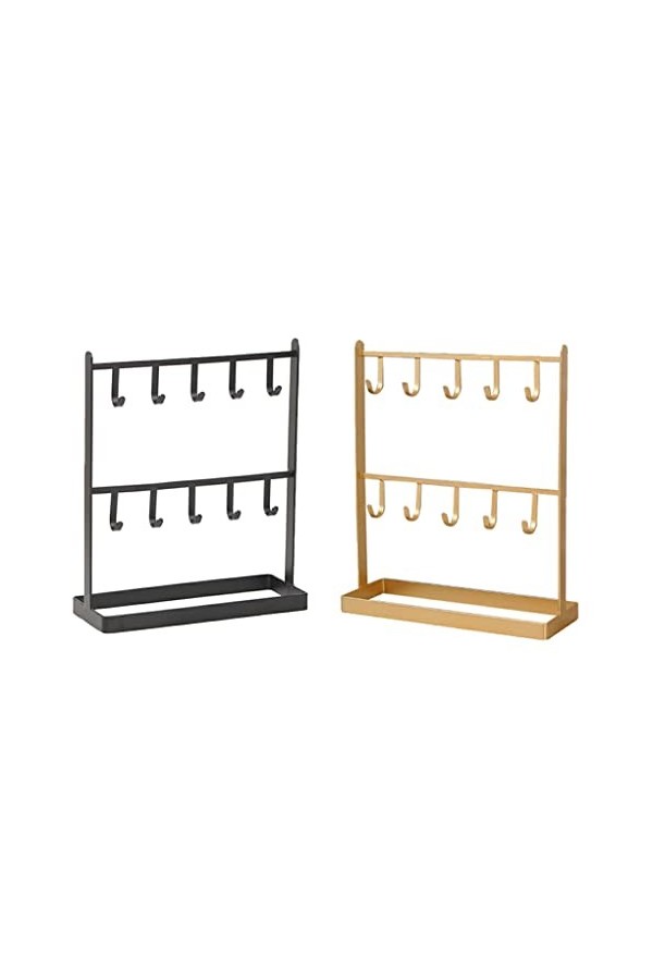 lmoikesz Double couche collier présentoir support tour de cou bijoux organisateur boucle doreille Bracelet cintre organisati