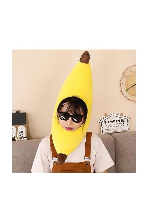 CLSSLVVBN Chapeau banane hilarant pour enfants et adultes, chapeau décoratif de déguisement de Festival