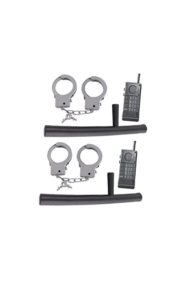 Holibanna Jouet 2 Ensembles DAccessoires DHalloween Costume De Flic Costume DOfficier Costume DOfficier Des Femmes Décor 