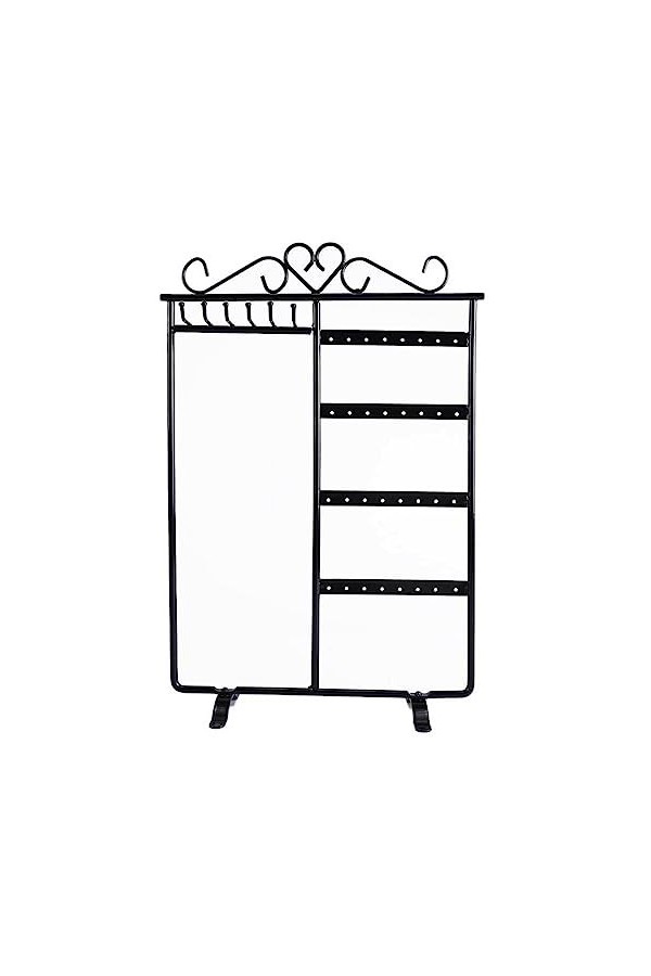 Ailan Métal 32 trous 6 crochets montés boucles doreilles présentoir Table organisateur multifonction bijoux support étagères