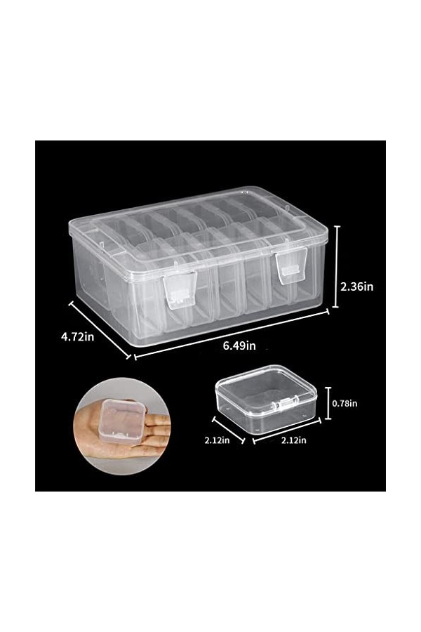 WUUISDNX Boîte de rangement anti-poussière boîtier carré bijoux trouver emballage perle organisateur pour maison chambre dort