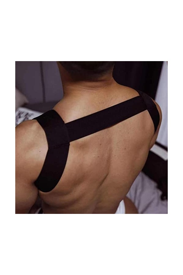 CHOUBAGUAI Sexy Lingerie Hommes Harnais Poitrine Body Évider Élastique Anneau Trou Costume