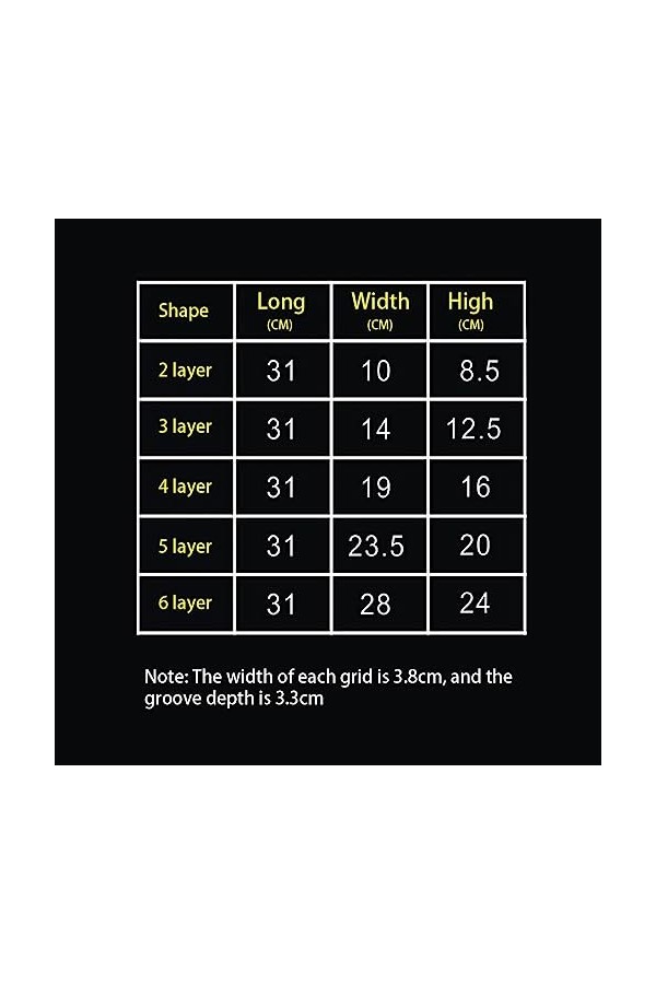 WUUISDNX Présentoir multicouche acrylique Transparent léger en plastique lisse support de rangement épaissir grille conceptio