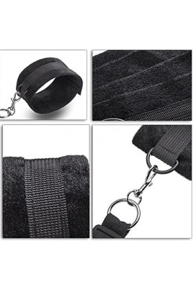 YUEGOO Ś-Ěx-Tøyš Peluche Poignets Ré-S-Tràïňts Kït Yoga B-D-S-M Débutant Kit de Jeux de Relaxation Accessoires Vêtements DEx