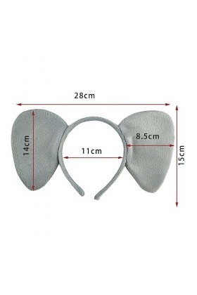 Éléphant Oreilles Bandeau Nez Nœud Papillon Queue Éléphant Costume Accessoires Léger Bandeau Dessin Animé Cosplay Photo Props
