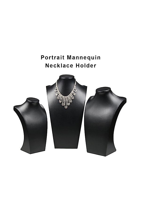 SUIOPPYUW Présentoir buste anneaux pendentif support délicat stockage modèle supports supports auto-assemblage cuir pour cent