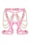 JanJean Femme String En Similicuir Ceinture Harnais Sexy String Chaîne De Taille Sexy Sous Vêtement Harnais De Corps Accessoi