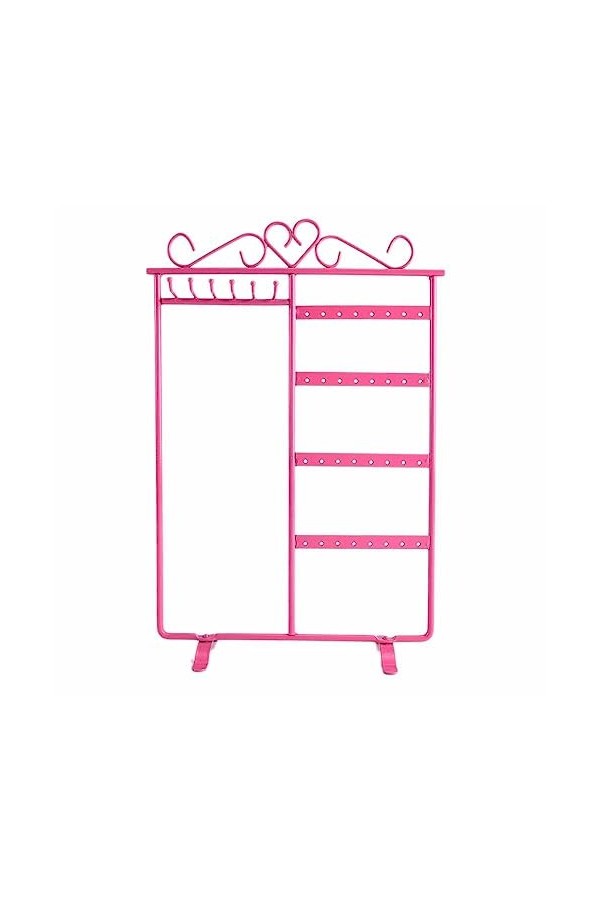 WUUISDNX Métal 32 trous 6 crochets montés boucles doreilles Bracelet support Table multifonction bijoux support oreille gouj