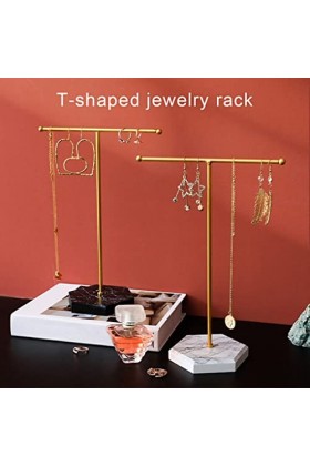 Ailan Porte-bijoux Présentoir en forme de T Chambre à coucher Dortoir Bracelet Collier Étagère , Type 5