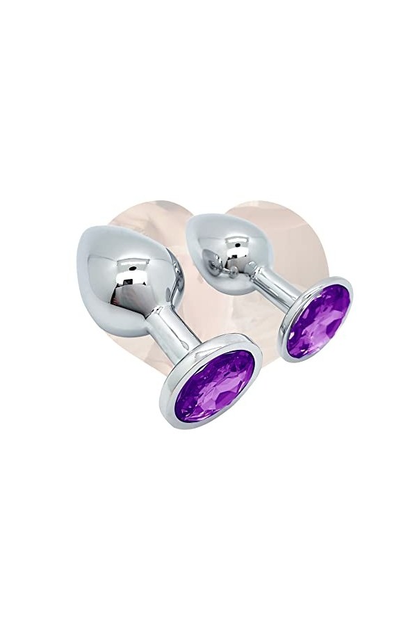 Kit Daccessoires De Massage 2 PCS Violet Métal En Acier Inoxydable Portable Et Léger