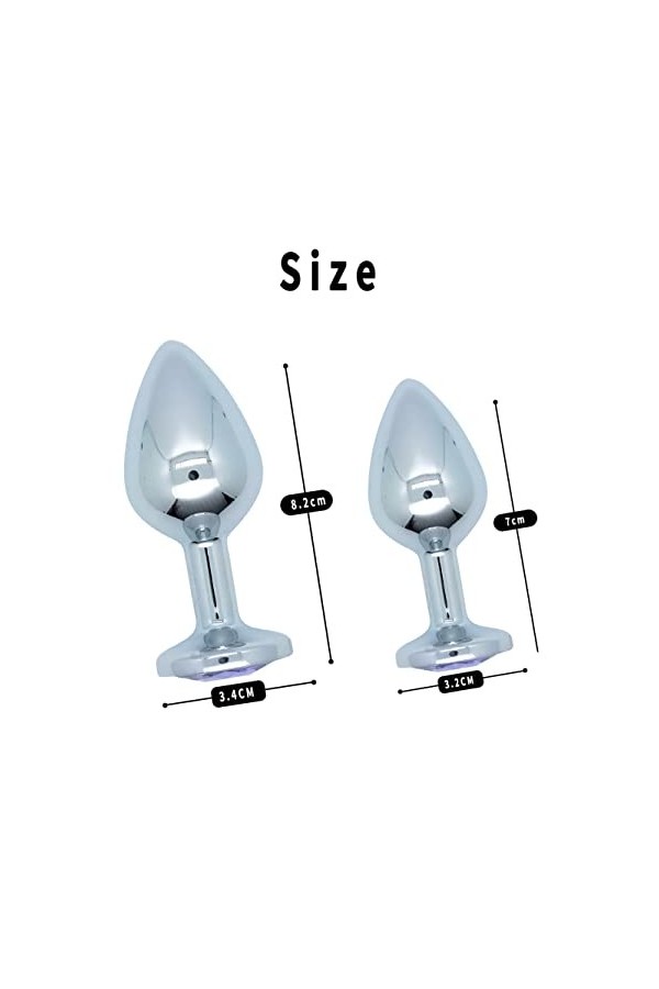 Kit Daccessoires De Massage 2 PCS Violet Métal En Acier Inoxydable Portable Et Léger