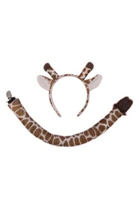 Harilla Oreilles de queue de girafe bandeau accessoires de cosplay oreilles danimaux à la main casque bandes de cheveux en p