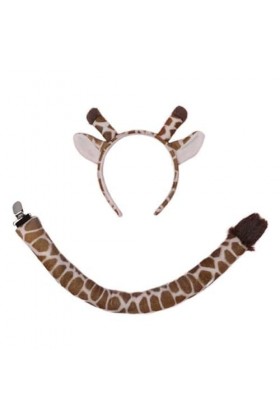 Harilla Oreilles de queue de girafe bandeau accessoires de cosplay oreilles danimaux à la main casque bandes de cheveux en p