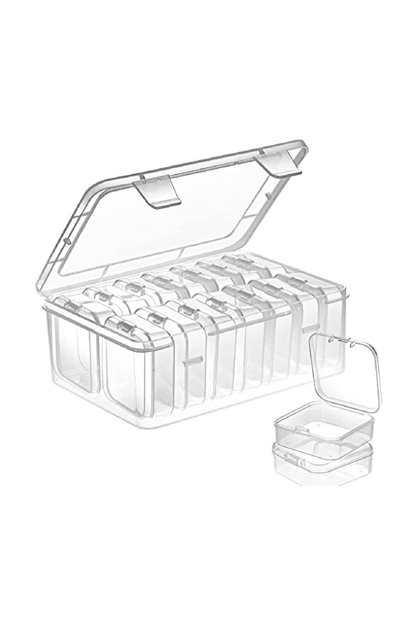 vreplrse Boîte de rangement anti-poussière Transparent boucles doreilles étui bijoux trouver accessoire emballage perle orga