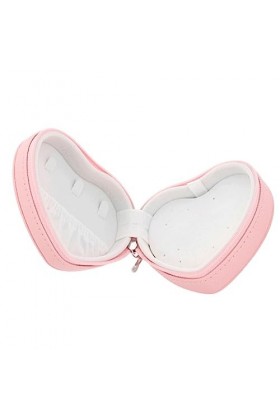 YIUPEDRFG Boîte à bijoux anneau boucles doreilles en forme de coeur pendentif en cuir organisateur de stockage vitrine gesti