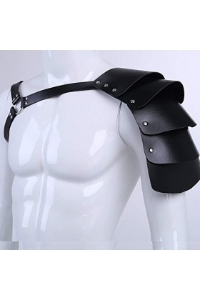 Harnais réglable en cuir pour homme - Boucle de poitrine - Style punk gothique - Accessoires pour festival, rave, club, fête 