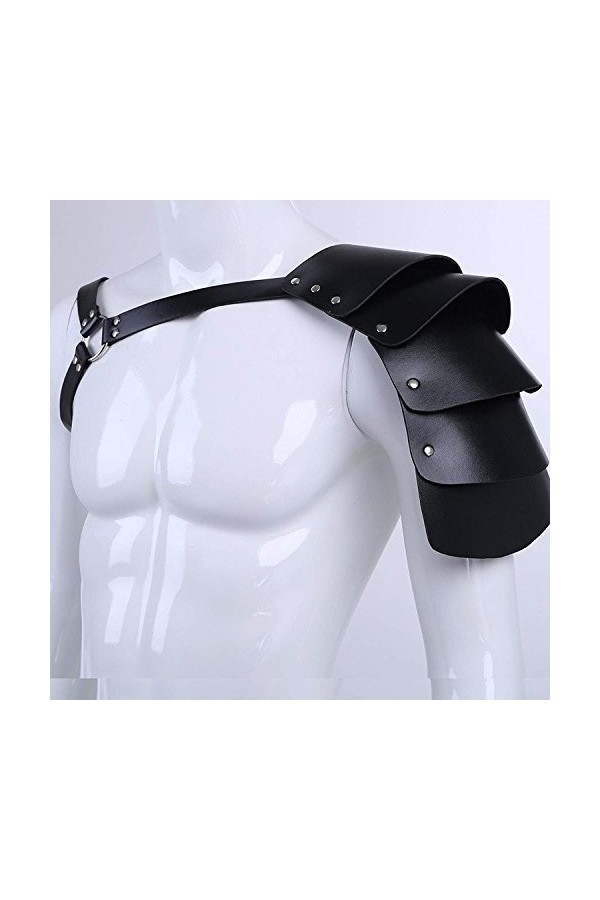 Harnais réglable en cuir pour homme - Boucle de poitrine - Style punk gothique - Accessoires pour festival, rave, club, fête
