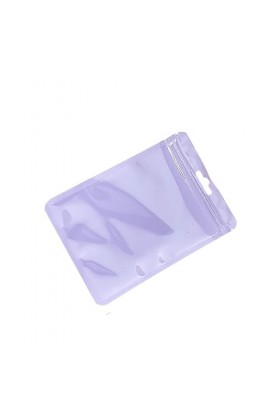 kawehiop 100 pièces sacs pochettes emballage Macaron étanchéité réutilisable maquillage fermeture éclair Transparent clair co