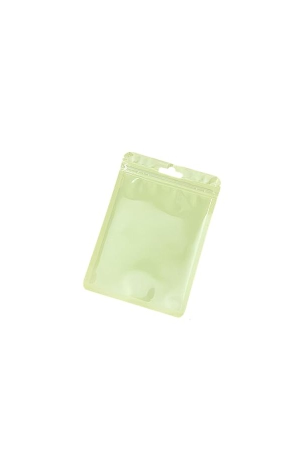 kawehiop 100 pièces sacs pochettes emballage Macaron étanchéité réutilisable maquillage fermeture éclair Transparent clair co