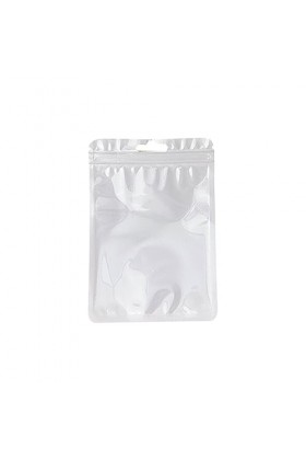 kawehiop 100 pièces sacs pochettes emballage Macaron étanchéité réutilisable maquillage fermeture éclair Transparent clair co