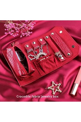 WUUISDNX Vitrine boucle doreille rouleau boîte de rangement conteneur multicolore grande capacité Organisation accessoires g