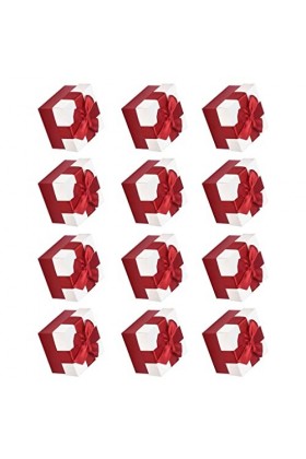 FIOERDTUIE 12 pièces nœud papillon boîte cadeau boucles doreilles stockage anneau organisateur colliers emballage affichage 