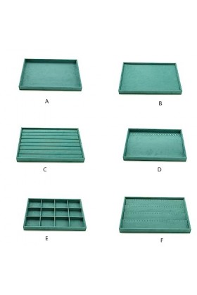 SUIOPPYUW Plateau à bijoux en velours boucle doreille forme Rectangle support lunettes collier organisateur support de tiroi