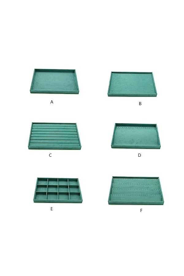 SUIOPPYUW Plateau à bijoux en velours boucle doreille forme Rectangle support lunettes collier organisateur support de tiroi