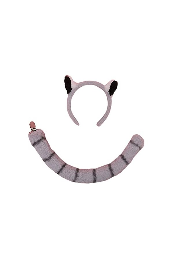 Oshhni Ensemble Oreilles et Queue de Laveur déguisement déguisement Cadeau fêtes sur Le thème des Animaux Casque pour Spectac
