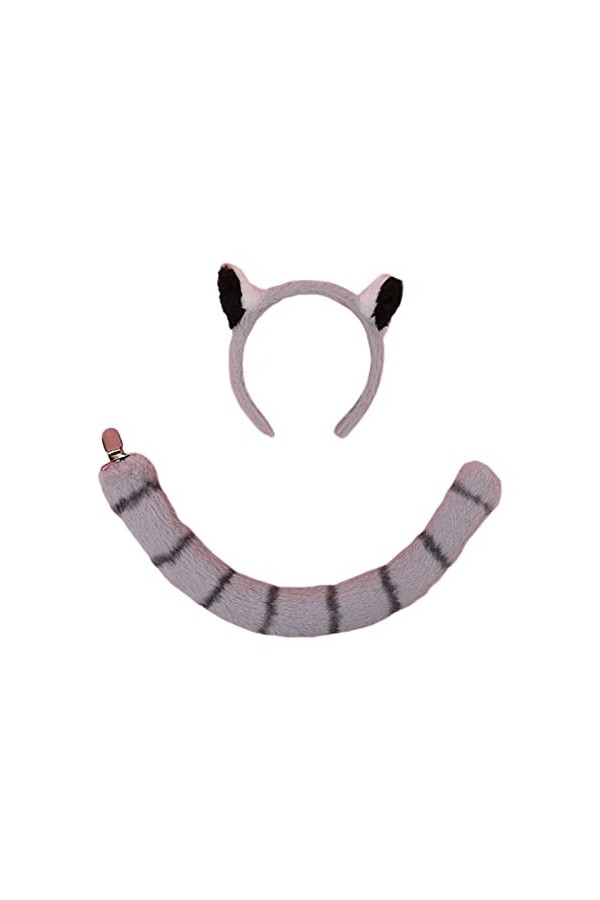 Oshhni Ensemble Oreilles et Queue de Laveur déguisement déguisement Cadeau fêtes sur Le thème des Animaux Casque pour Spectac