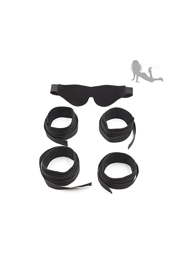 Marilia Les Poignets de Jouets de nouveauté en Nylon réglables sont des Jouets romantiques Doux et stimulants 3 pièces 